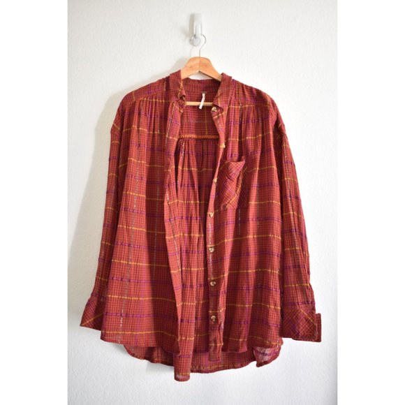 Free People Break My Stride Button Down Top - Picture 4 of 14